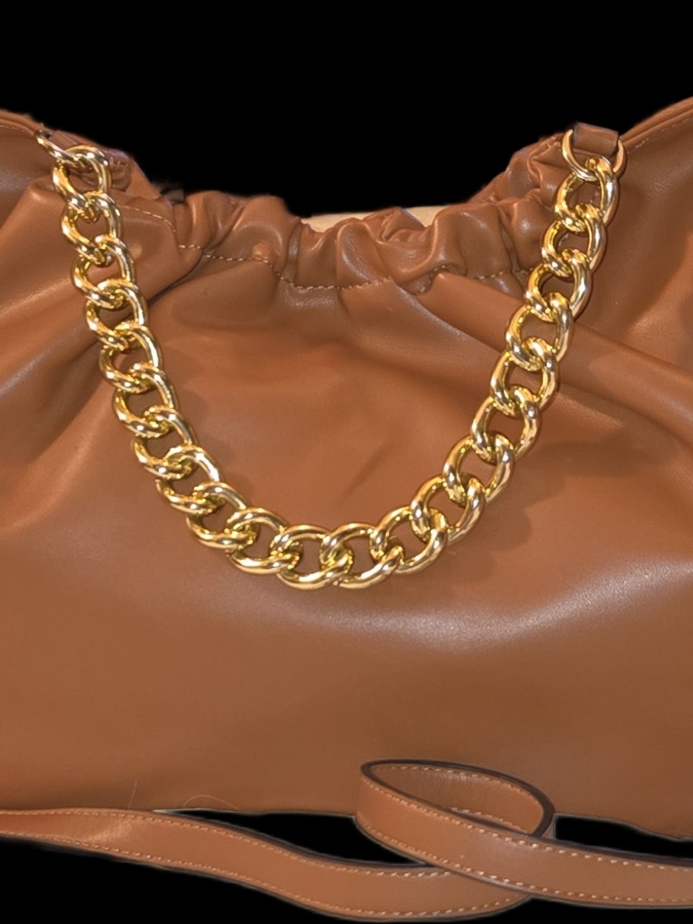 Jen & Co. Stassi Vegan Slouchy Tote Bag Camel Gold. Excellent Condition!